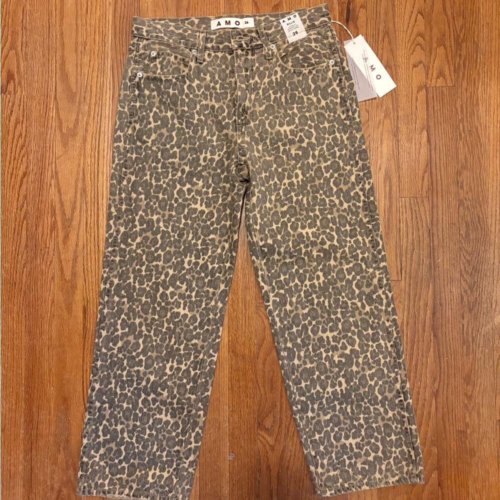 AMO Jeans Leopard Print